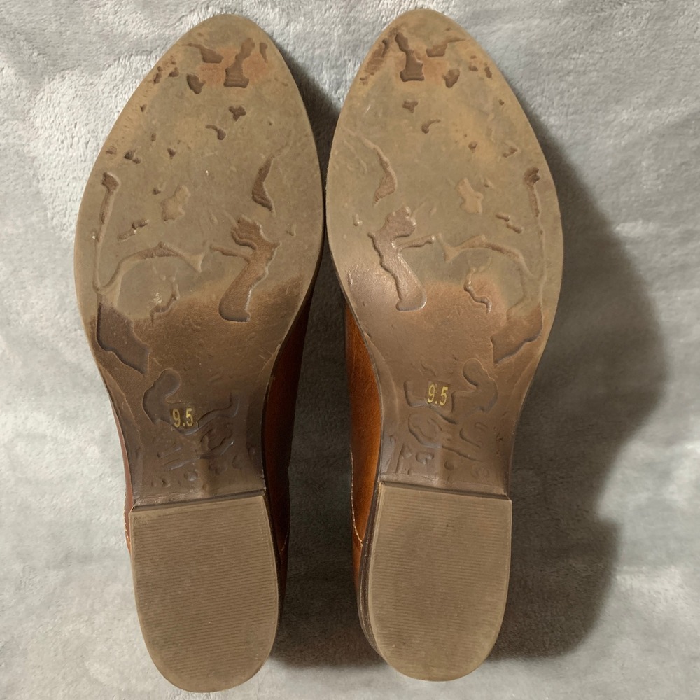 Steve Madden Austin Brown Leather V Cut Ankle Boots Women's Size 9.5 M Western - Picture 11 of 13